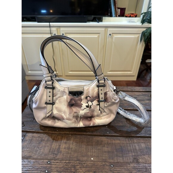 Simply Vera Wang Satchel Detachable Crossbody Bag Floral Design NWOT - Picture 1 of 9